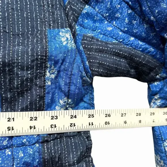 Zara Blue Patchwork Jacket - Picture 5 of 13